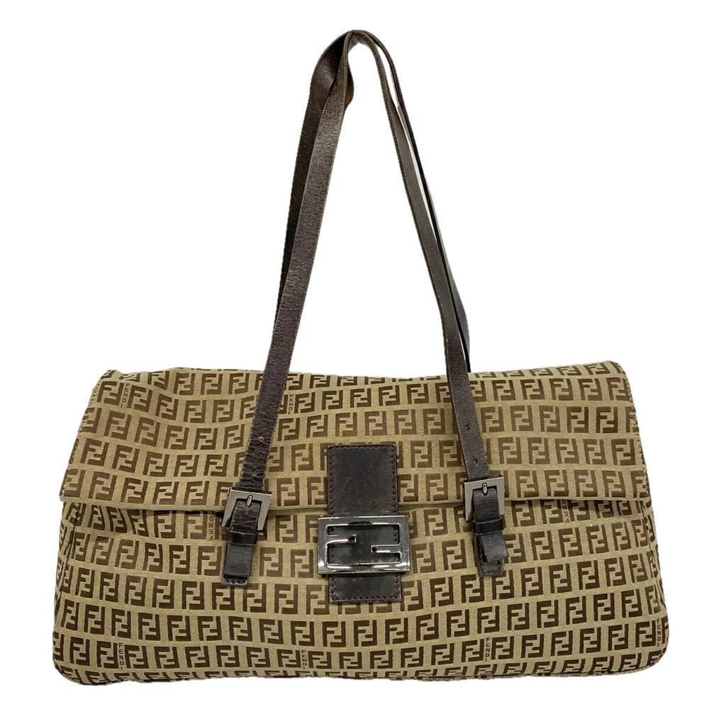 Fendi Bag/Tote Bag, Zucchino Canvas, Brown, Women's